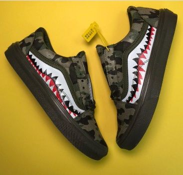 Vans Old Skool Low Black/Green/Camo