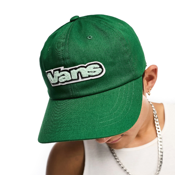Vans Logo Cap in Dark Green