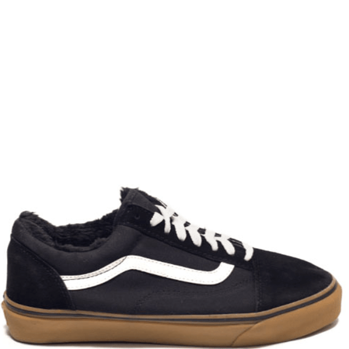 Vans Old Skool Low Black/White/Brown Fur